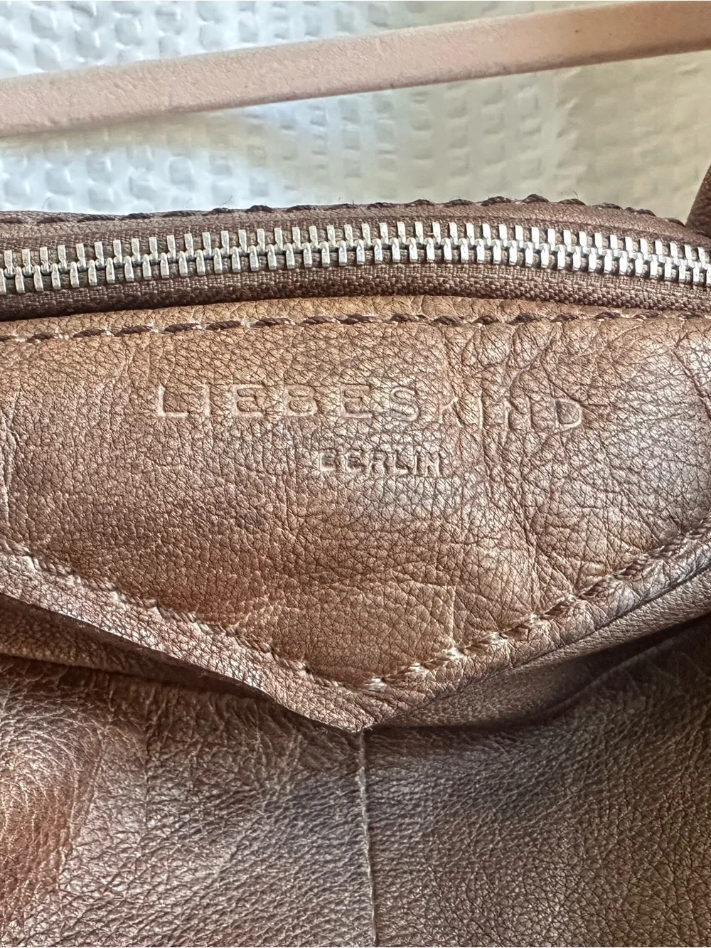 Liebeskind Brown Leather Hobo with Soft Pebbled Finish